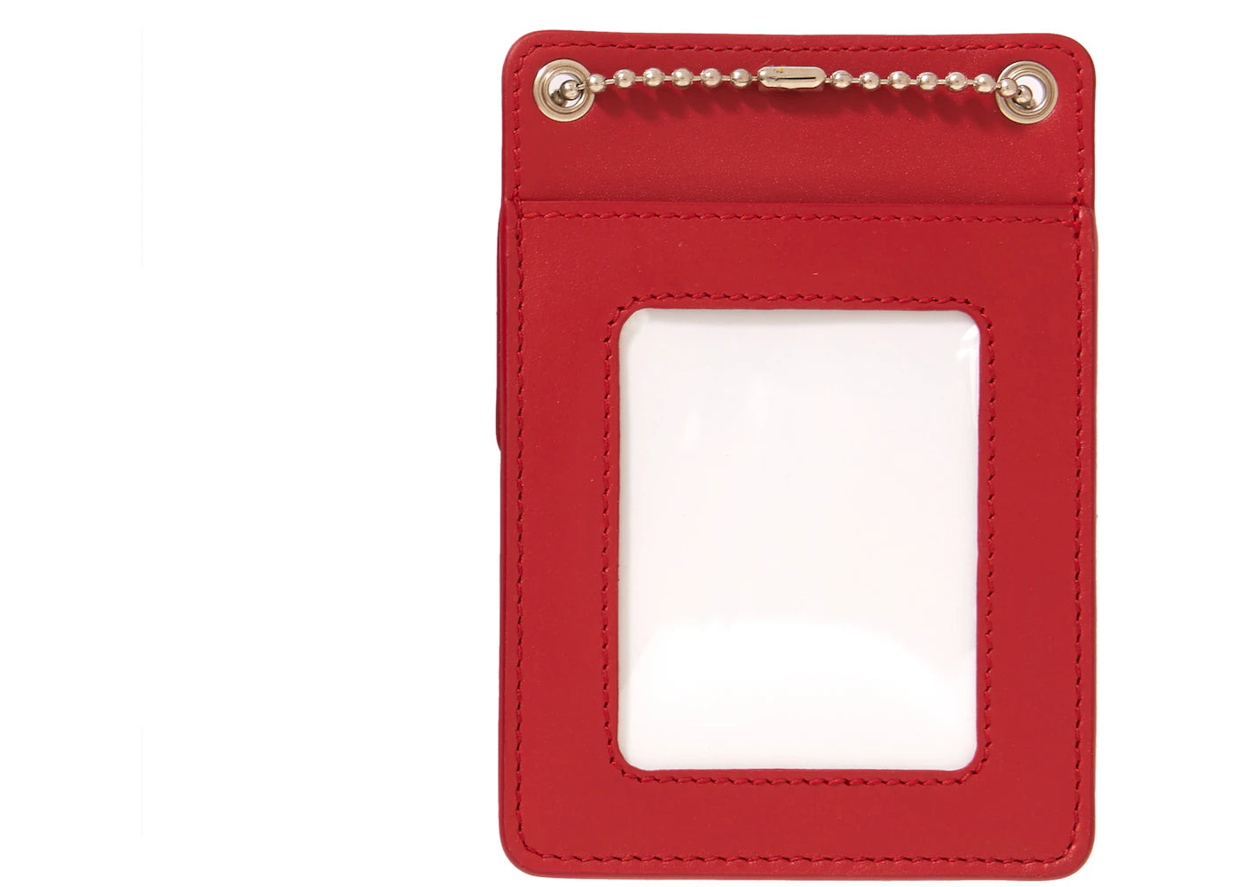 Supreme Leather ID Holder + Wallet Red