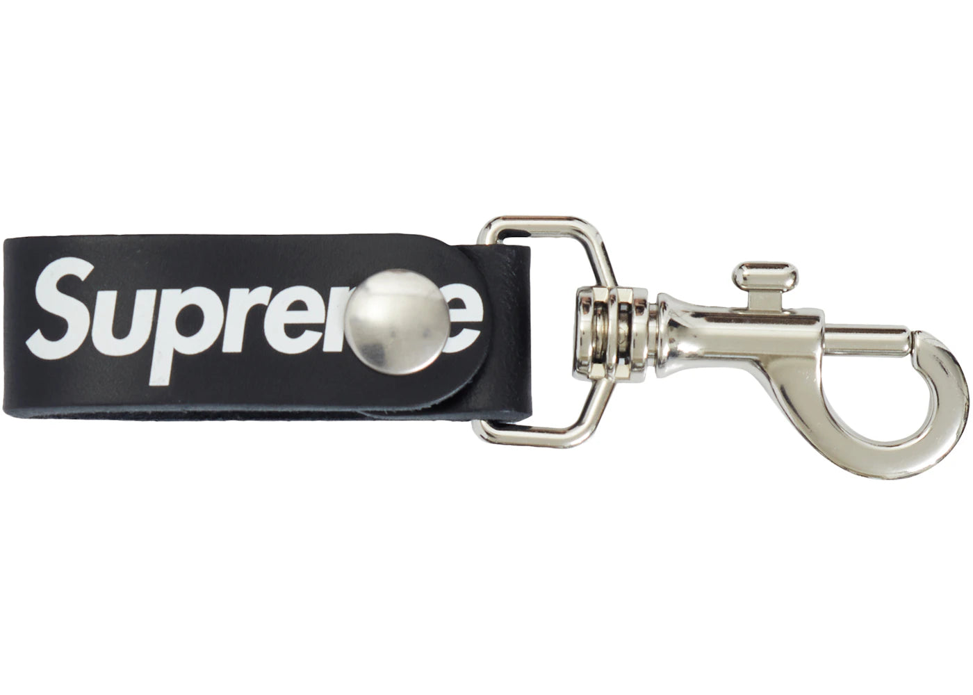 Supreme Leather Key Loop Black