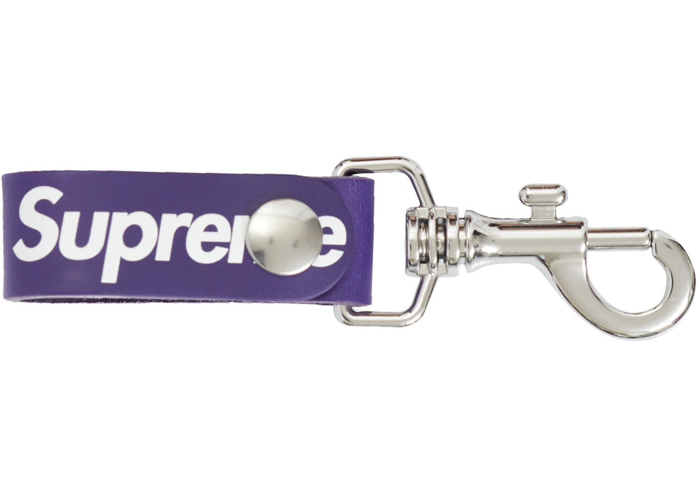 Supreme Leather Key Loop Purple