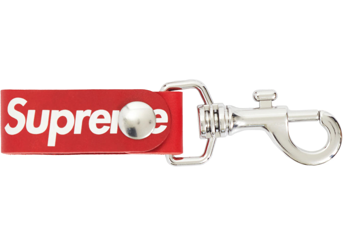 Supreme Leather Key Loop Red