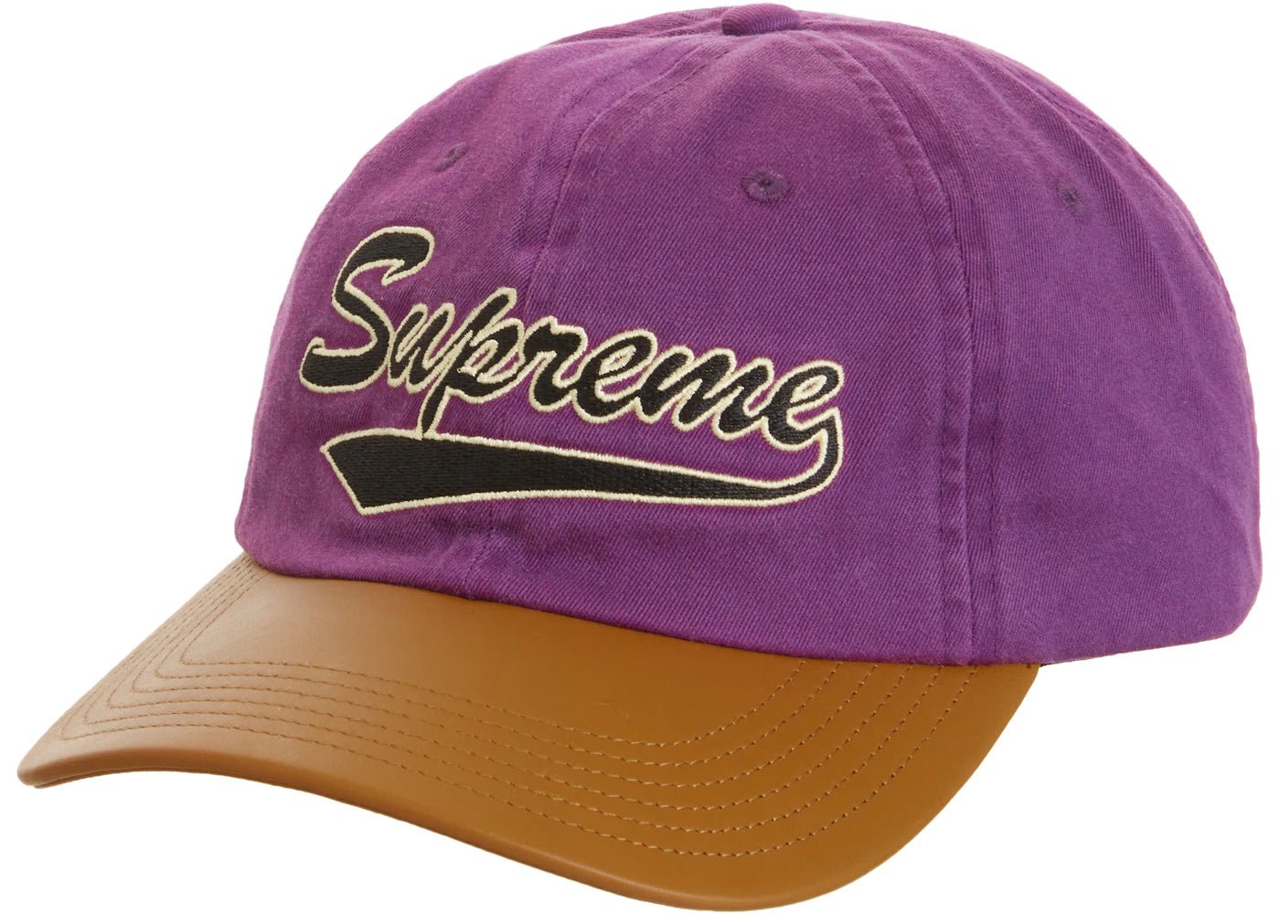 Supreme Leather Visor 6-Panel Purple