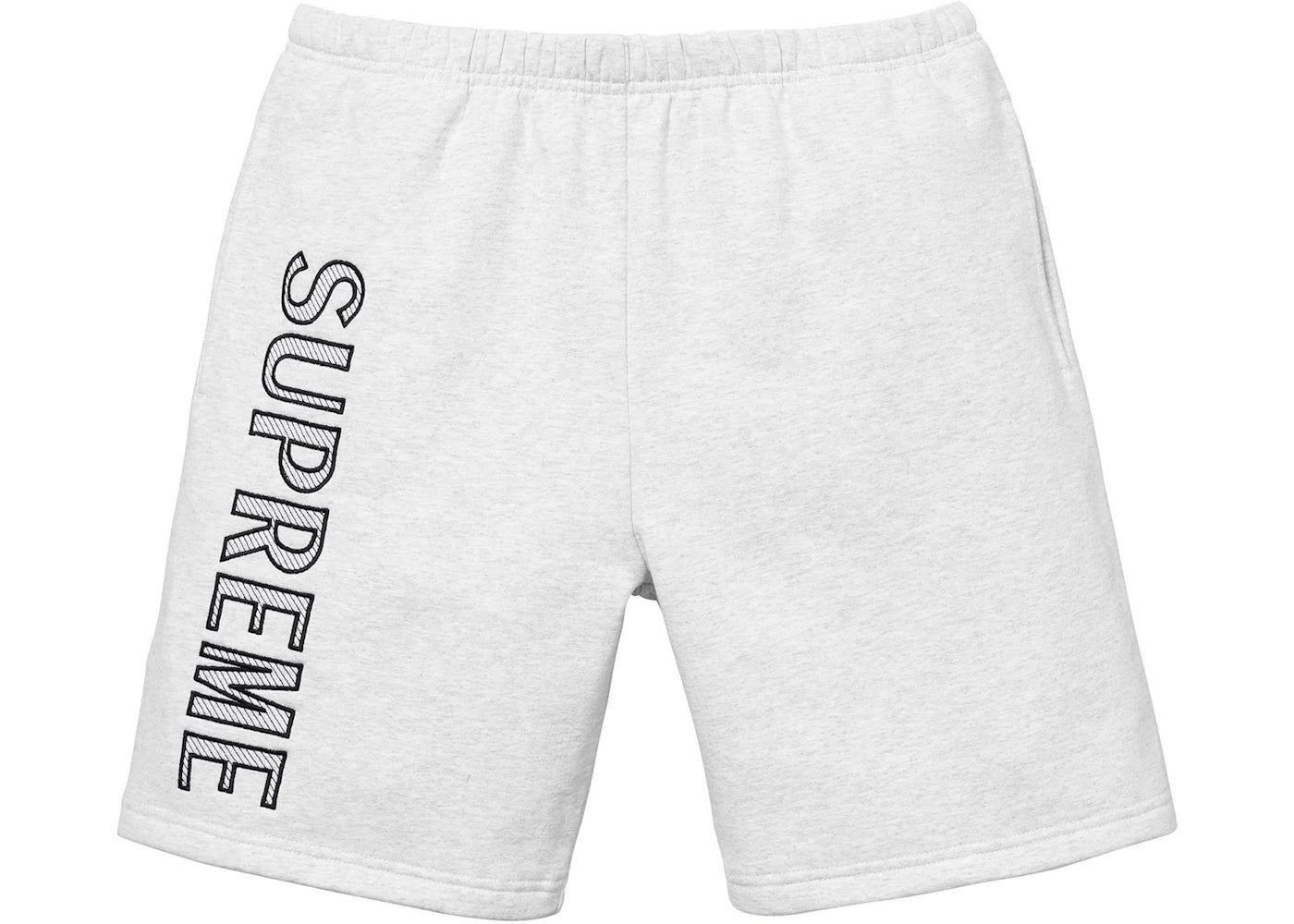 Supreme Leg Embroidery Sweatshort Ash Grey