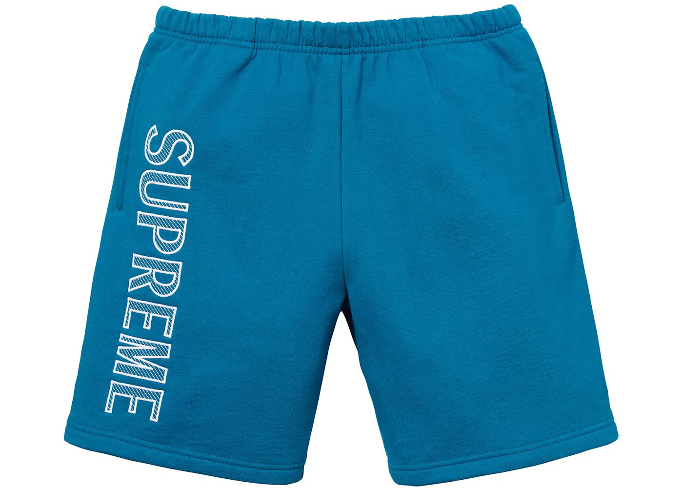 Supreme Leg Embroidery Sweatshort Dark Aqua