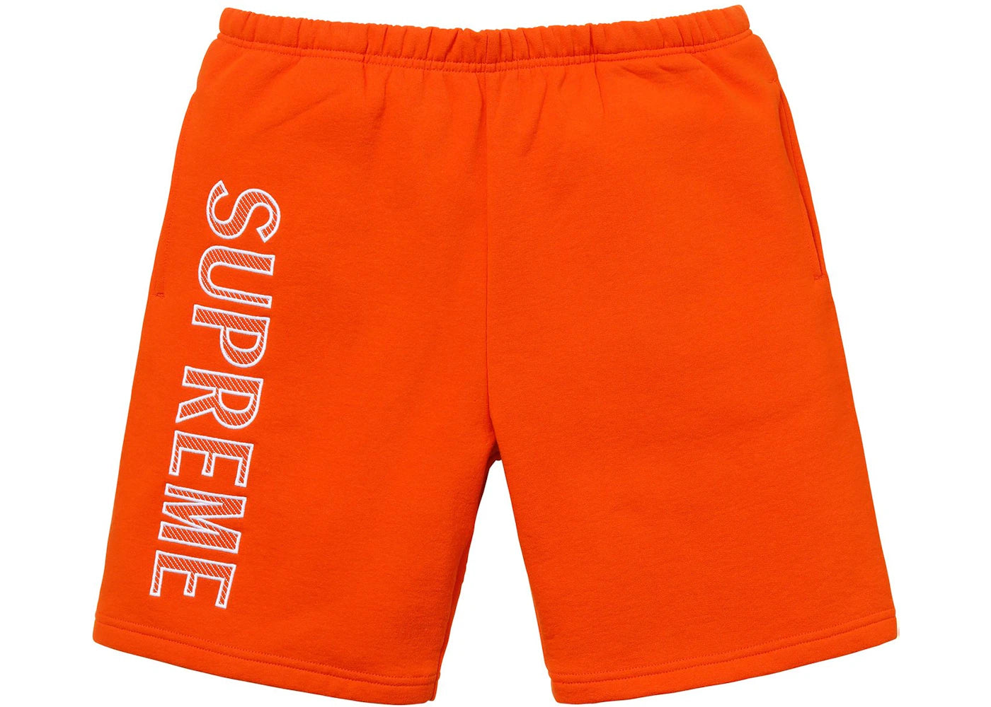 Supreme Leg Embroidery Sweatshort Dark Orange
