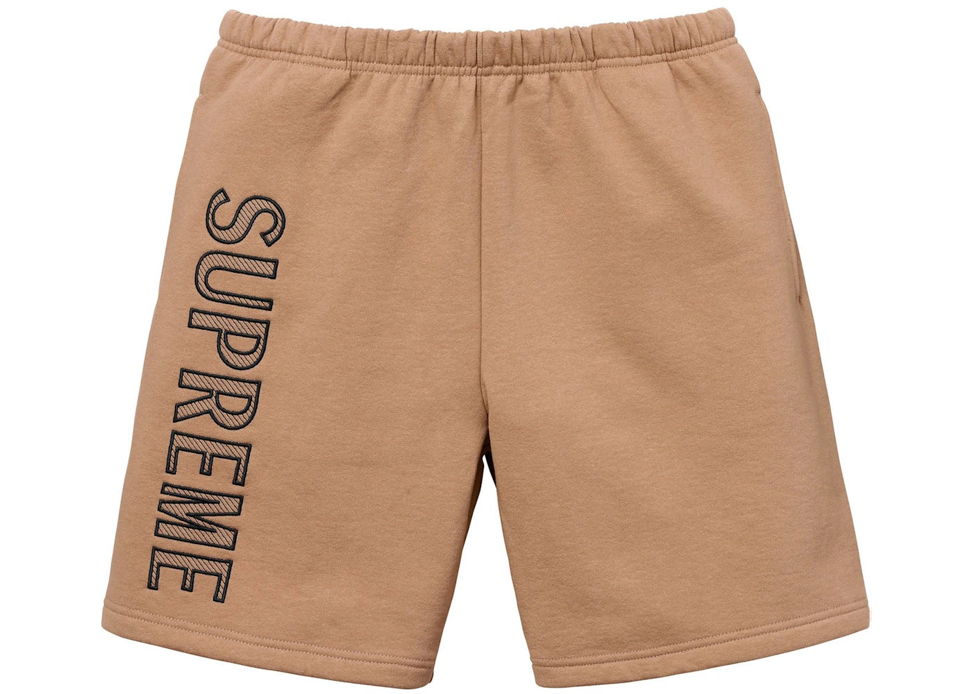 Supreme Leg Embroidery Sweatshort Light Brown