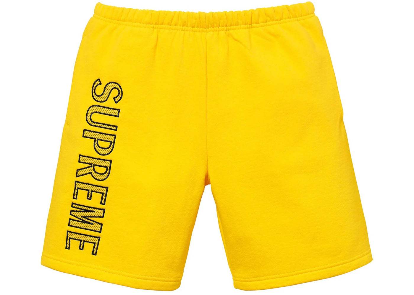 Supreme Leg Embroidery Sweatshort Yellow