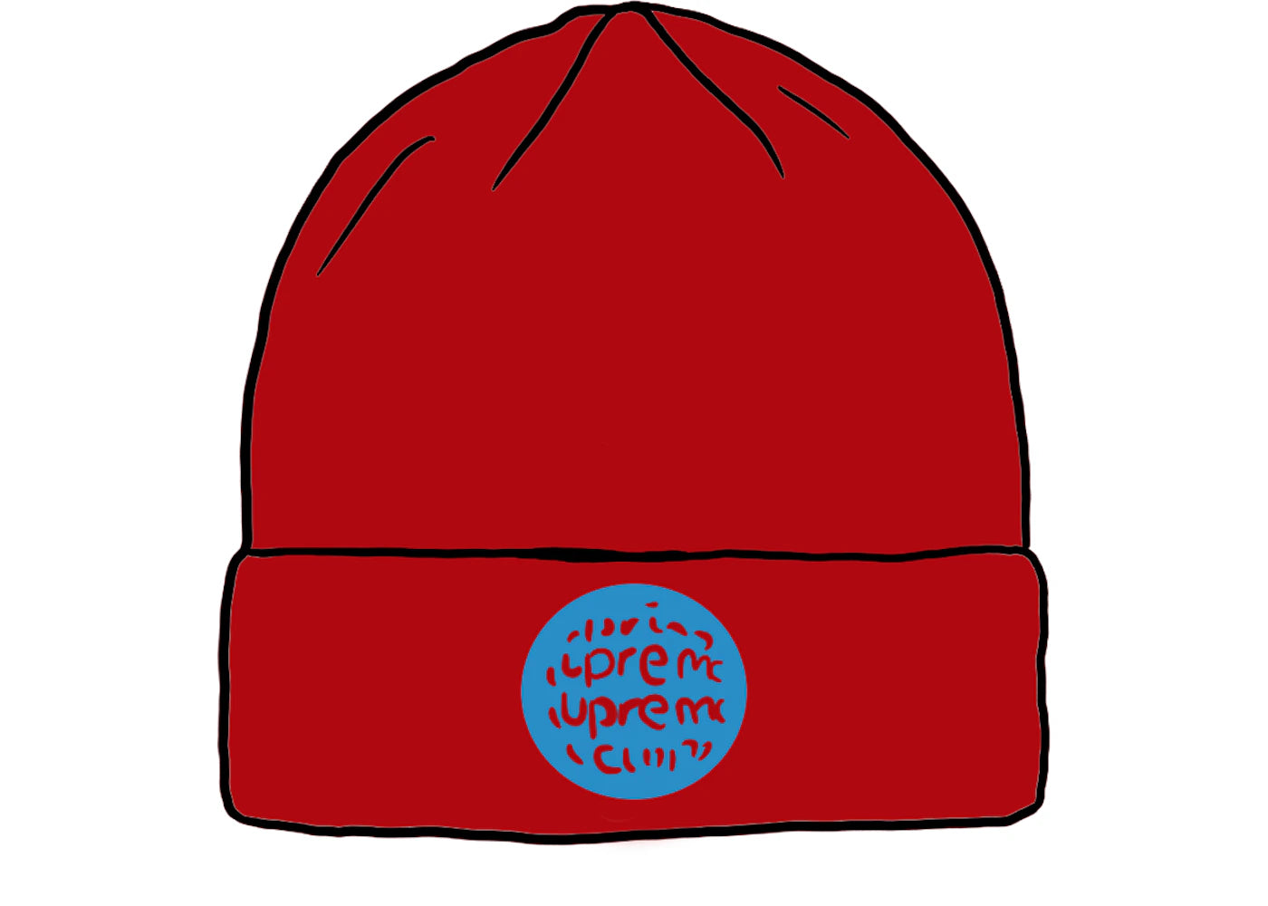 Supreme Lenticular Patch Beanie Red