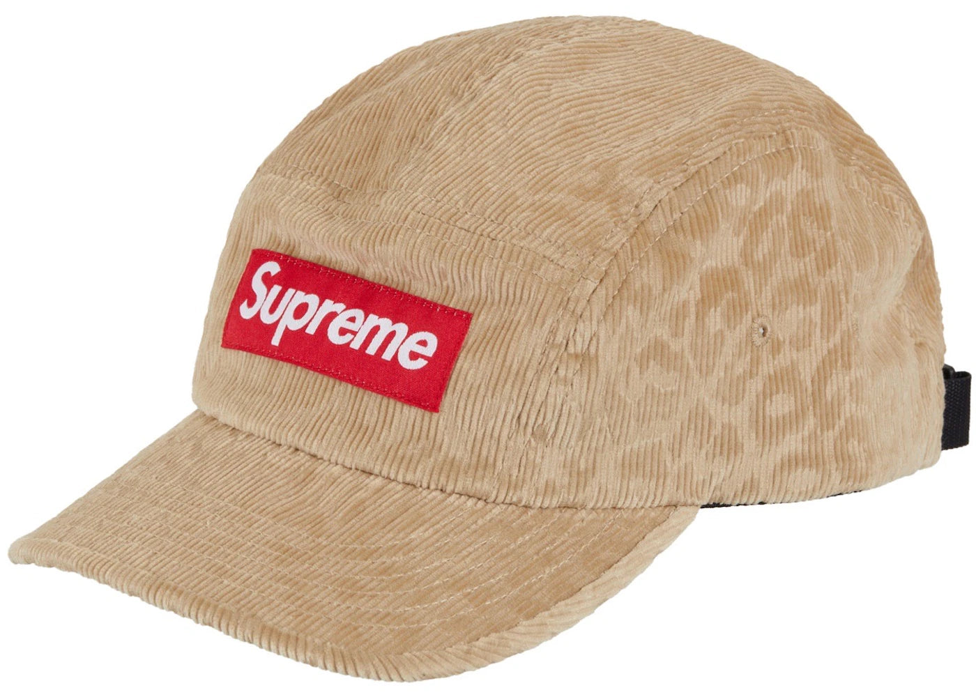 Supreme Leopard Corduroy Camp Cap Beige