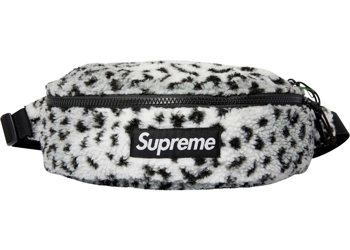 Supreme Leopard Fleece Waist Bag White