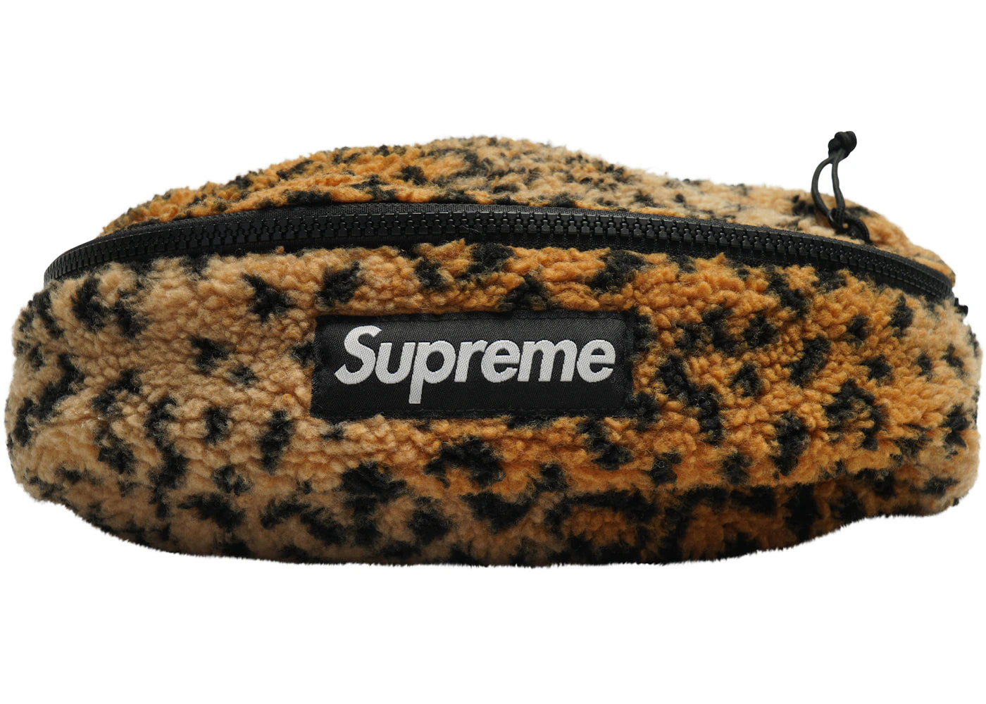 Supreme Leopard Fleece Waist Bag Yellow