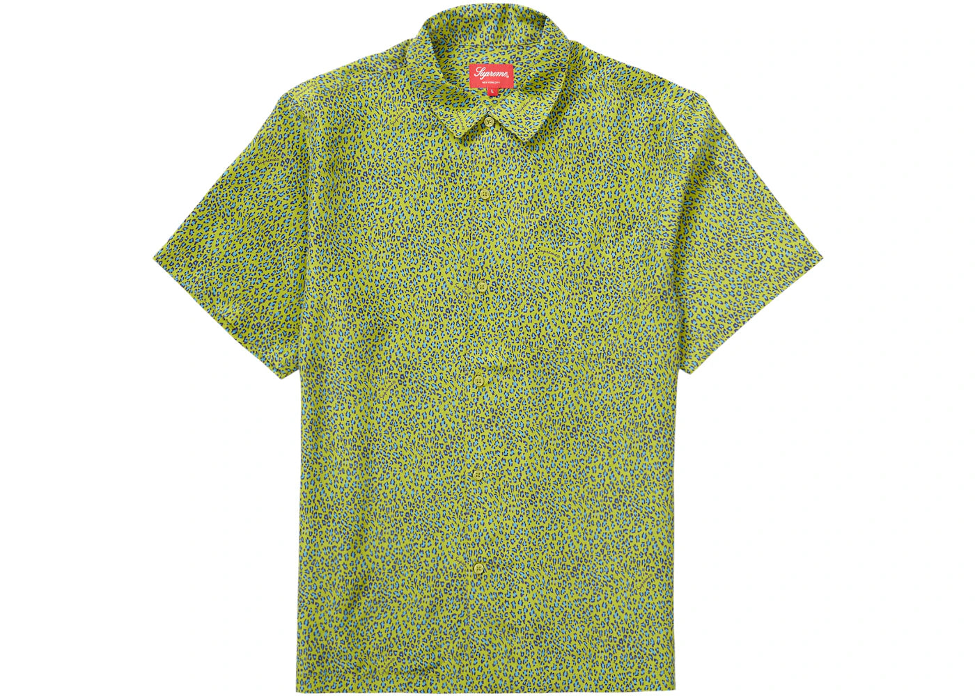 Supreme Leopard Silk S/S Shirt Green