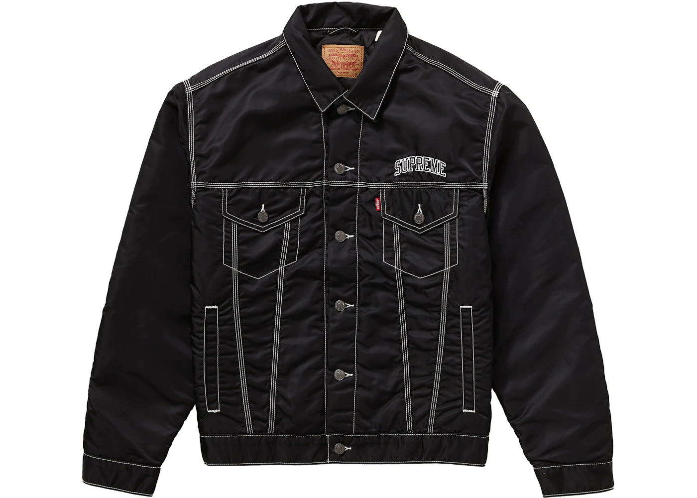 Supreme Levi's Nylon Trucker Jacket Black