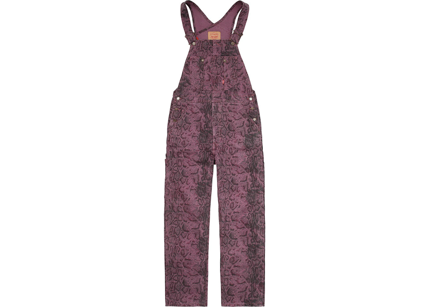 Supreme Levi's Snakeskin Overalls Purple