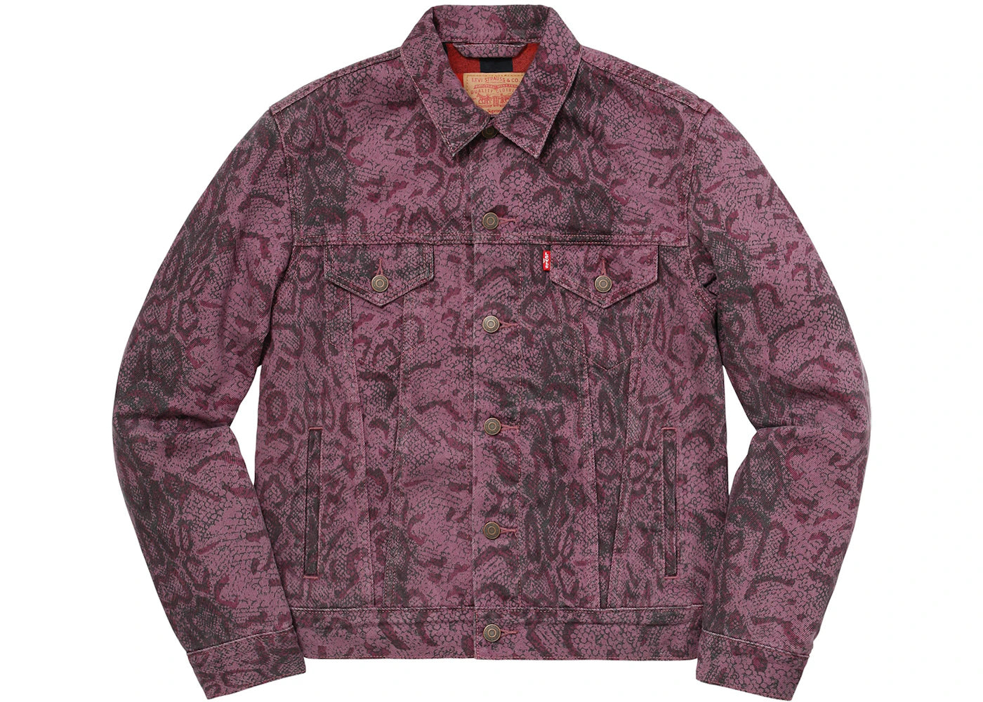 Supreme Levi's Snakeskin Trucker Jacket Purple