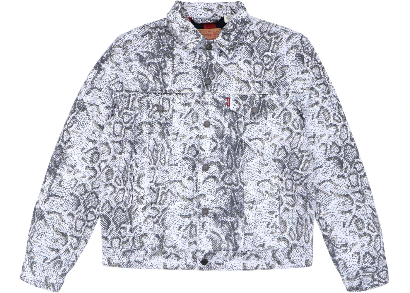 Supreme Levi's Snakeskin Trucker Jacket White