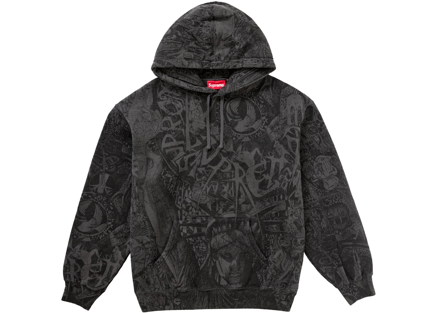 Supreme Liberty Hooded Sweatshirt Washed Black