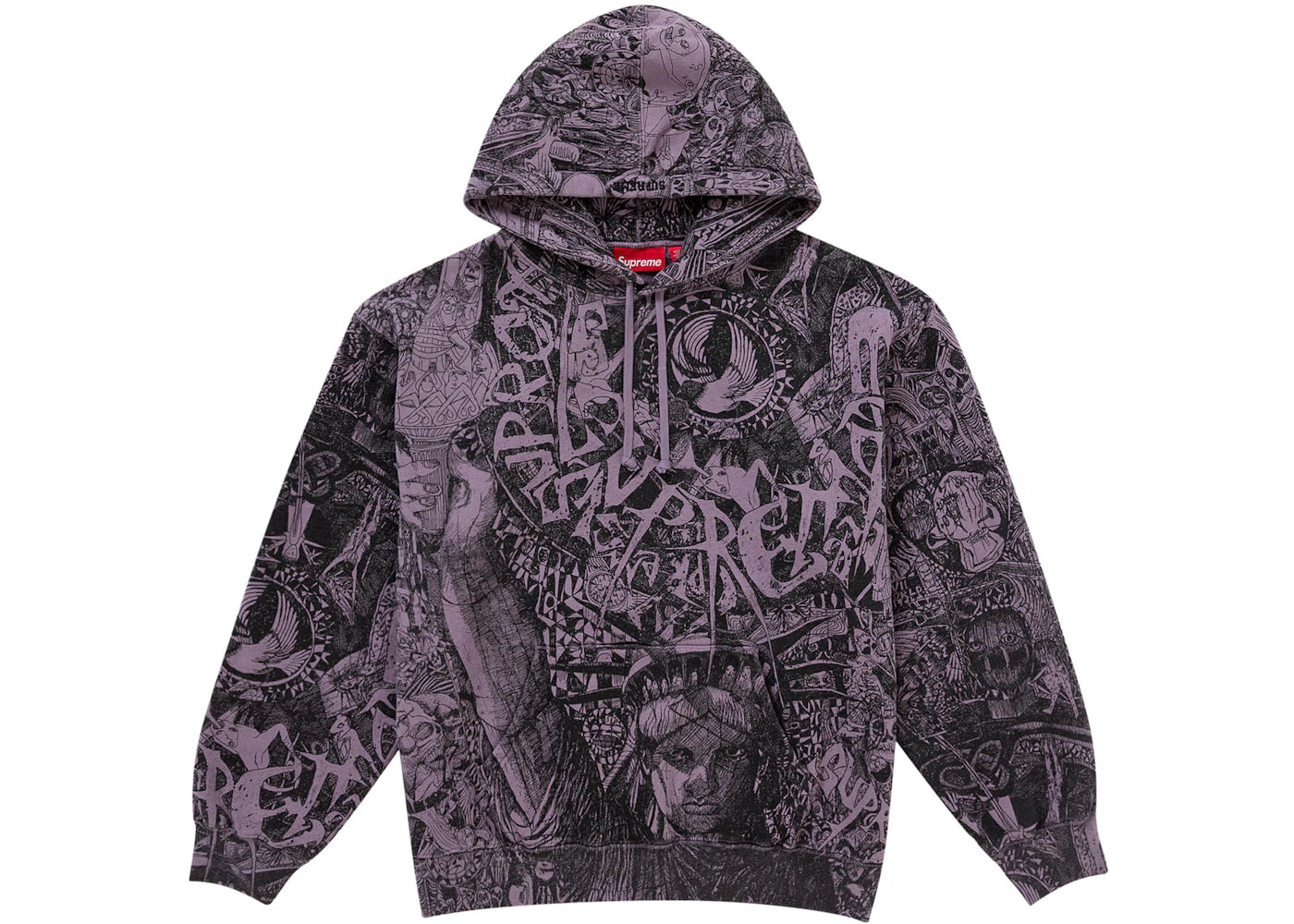 Supreme Liberty Hooded Sweatshirt Dusty Purple