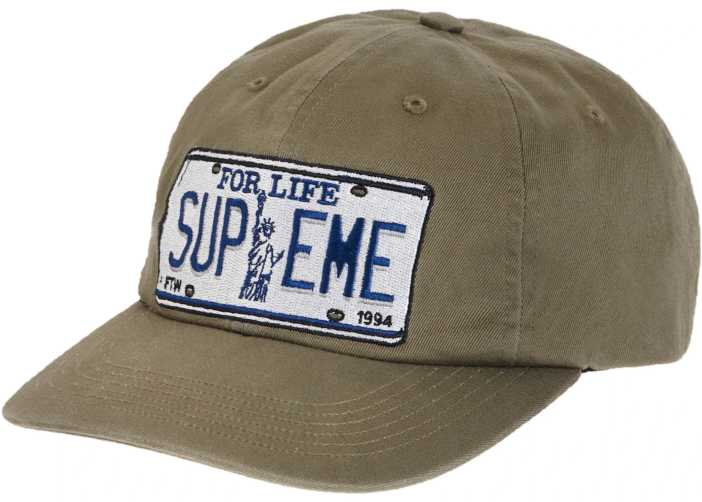 Supreme License Plate 6-Panel Olive