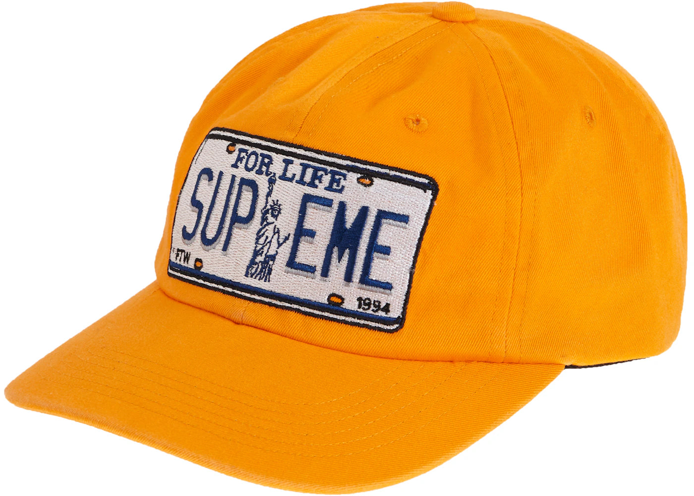 Supreme License Plate 6-Panel Orange