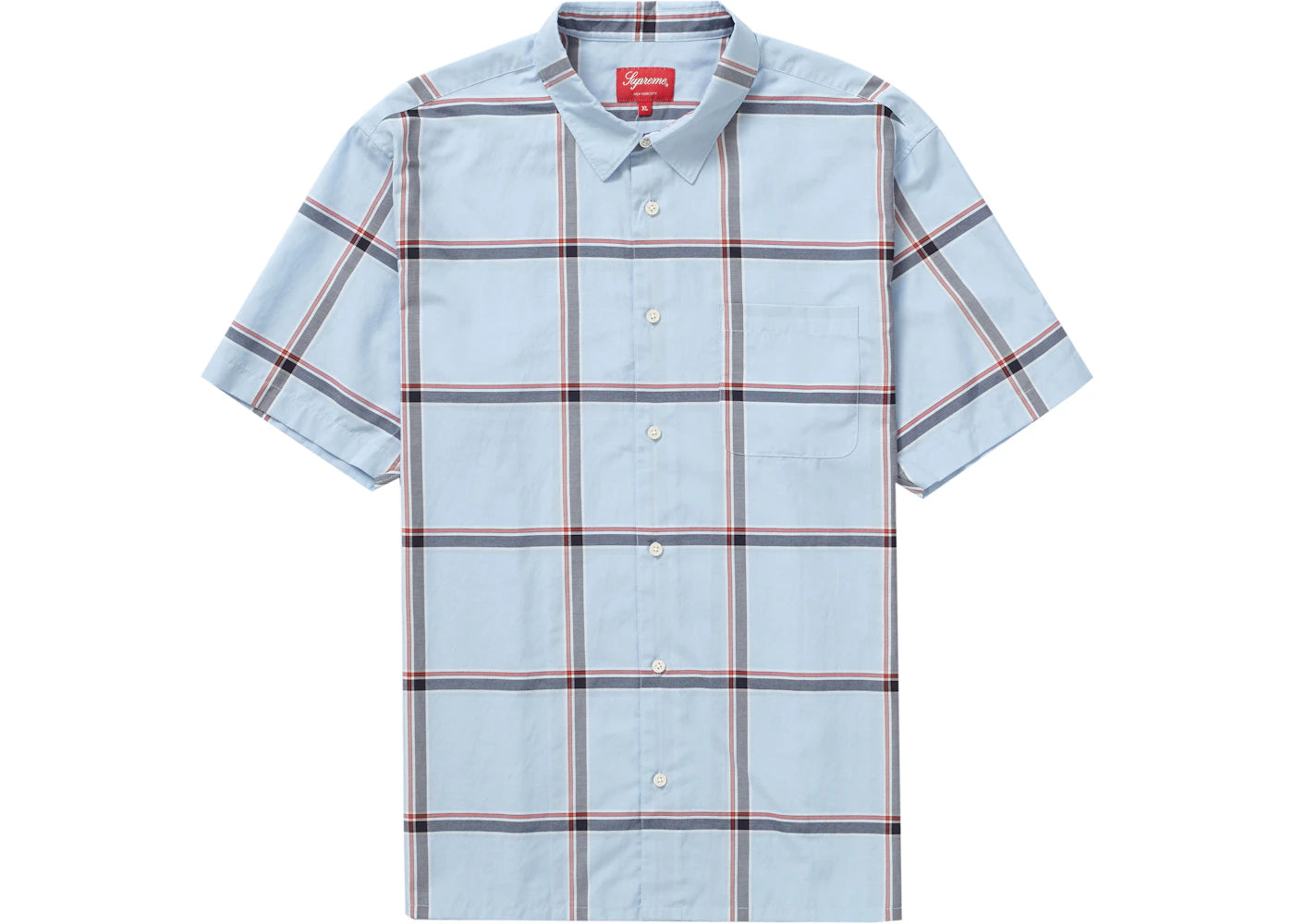 Supreme Lightweight Plaid S/S Shirt Blue