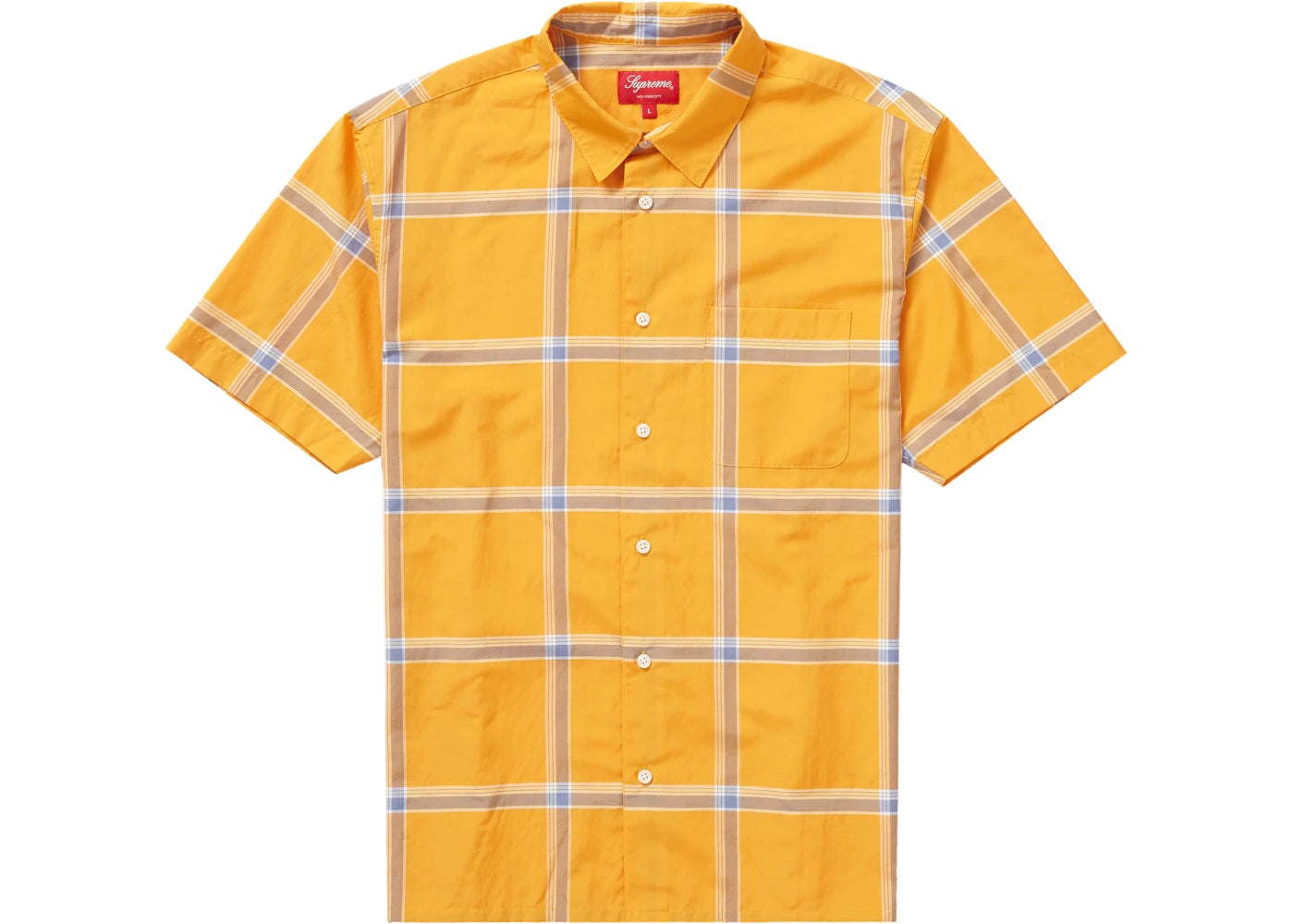 Supreme Lightweight Plaid S/S Shirt Orange