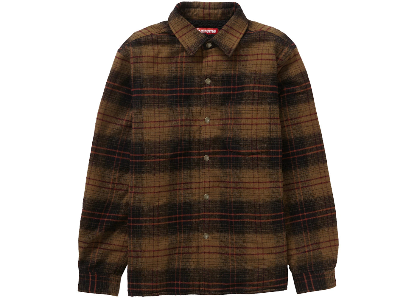 Supreme Lined Flannel Snap Shirt Black