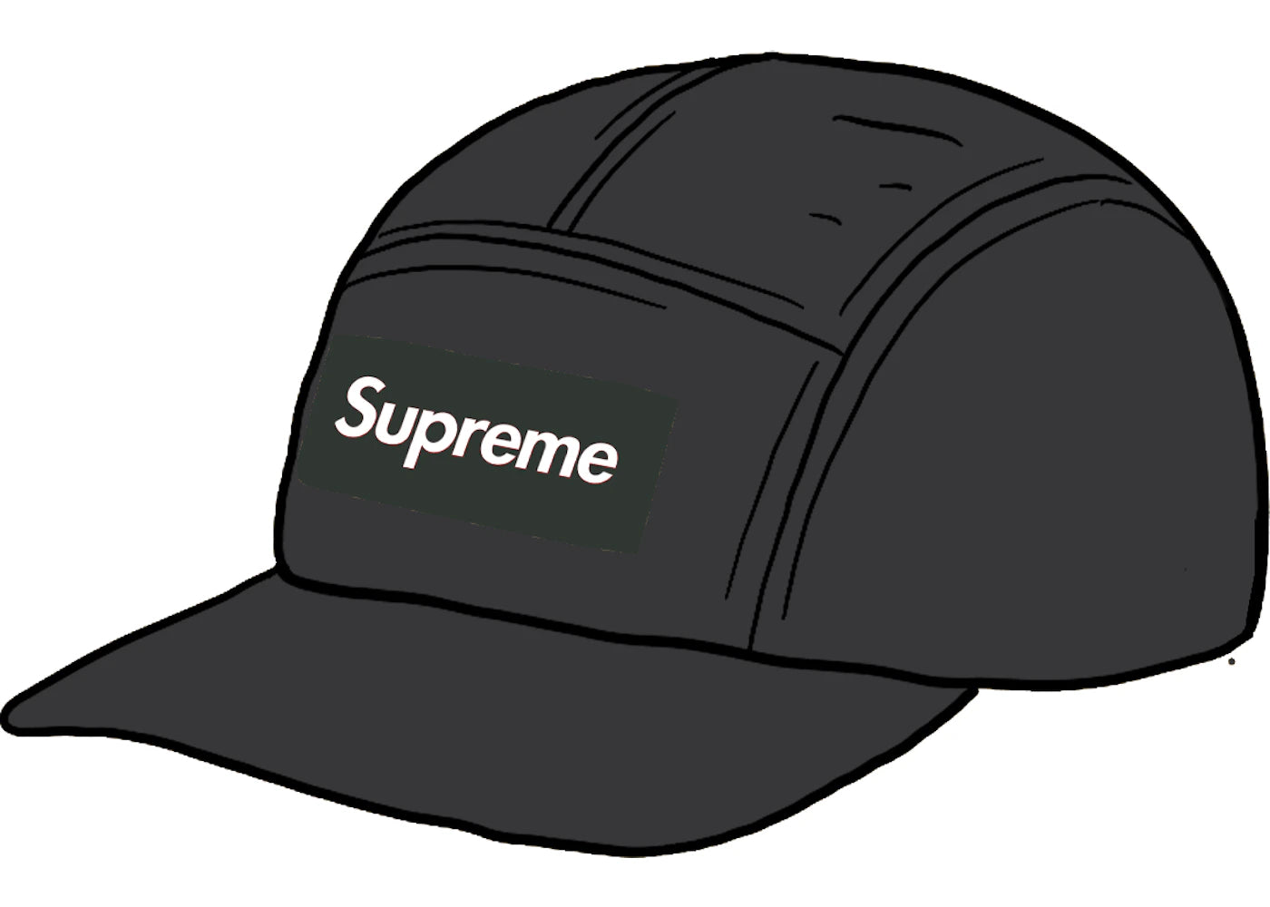 Supreme Linen Camp Cap Black