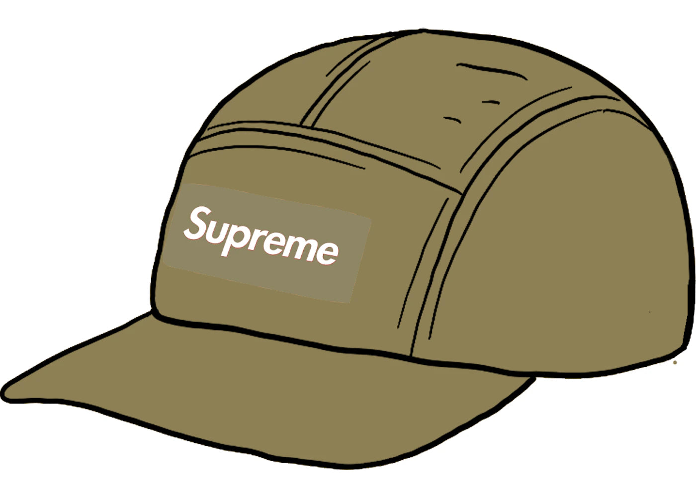 Supreme Linen Camp Cap Olive