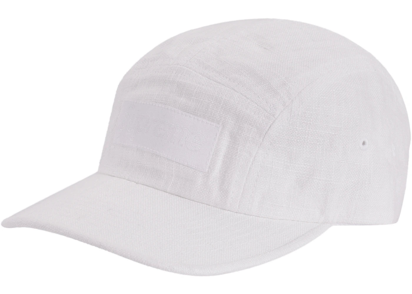 Supreme Linen Fitted Camp Cap White