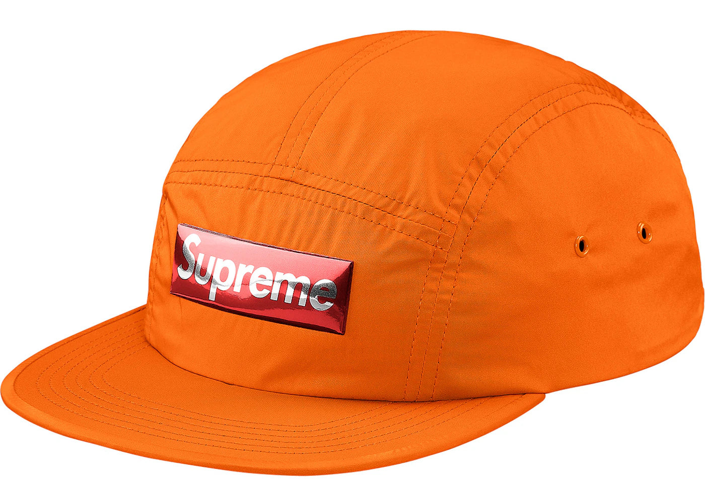 Supreme Liquid Metal Logo Camp Cap Orange