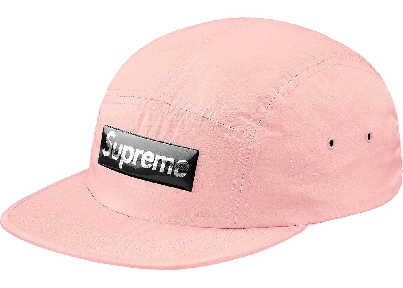 Supreme Liquid Metal Logo Camp Cap Pink