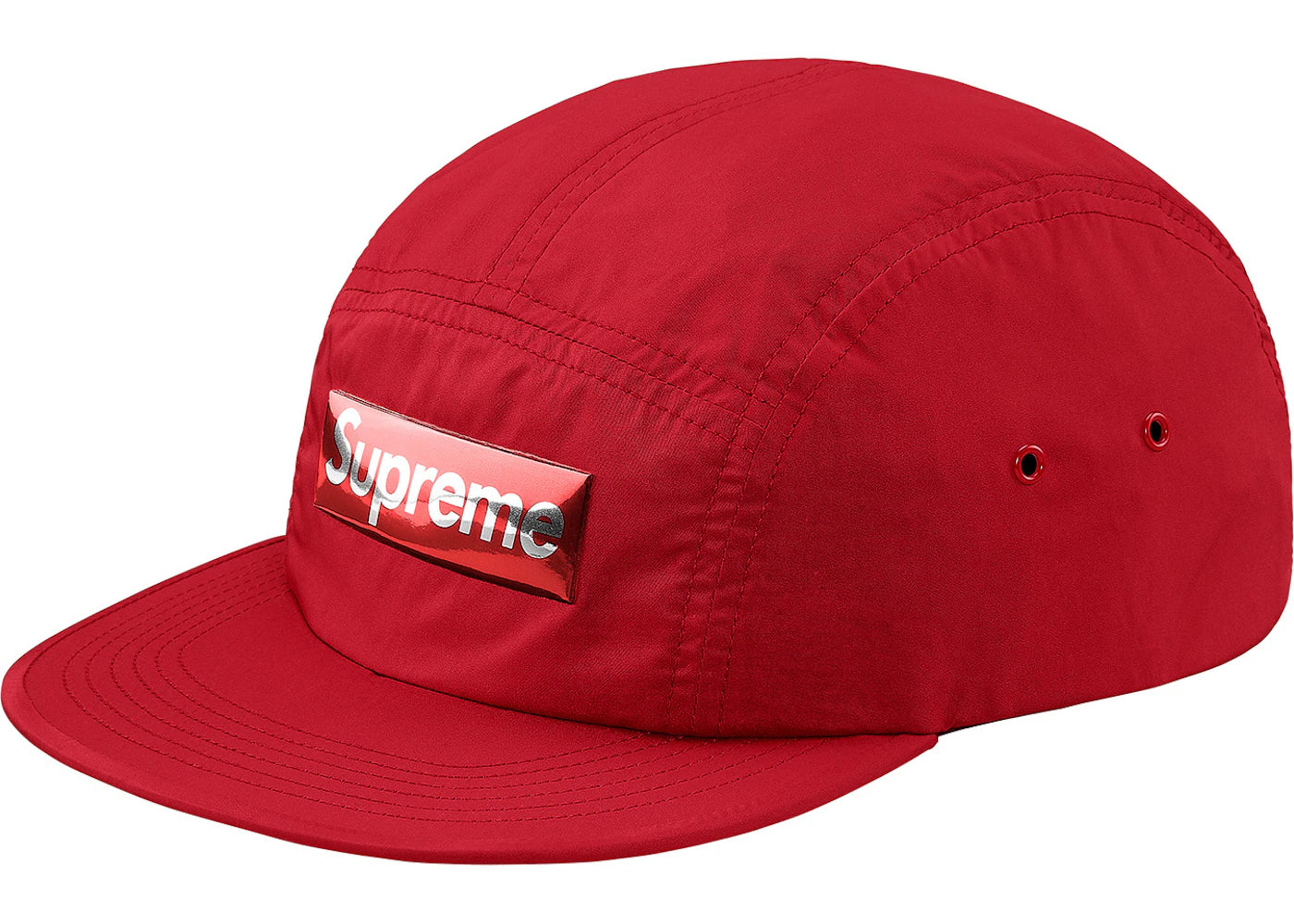 Supreme Liquid Metal Logo Camp Cap Red