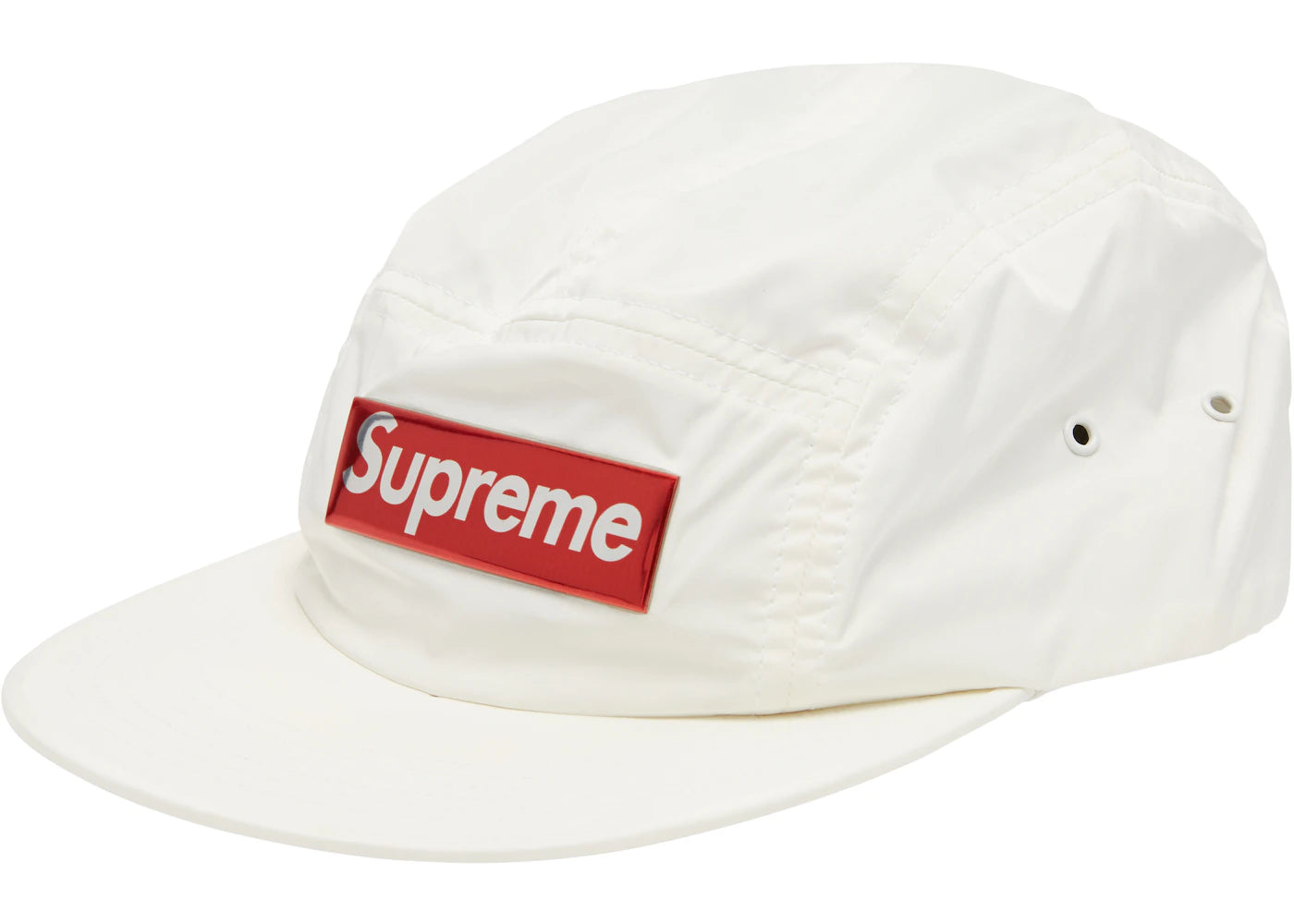 Supreme Liquid Metal Logo Camp Cap White