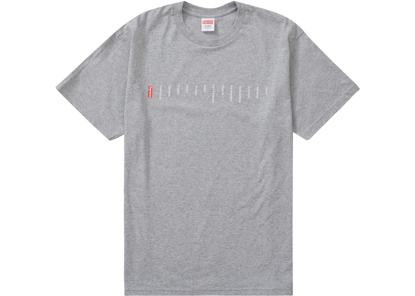 Supreme Location Tee Heather Grey