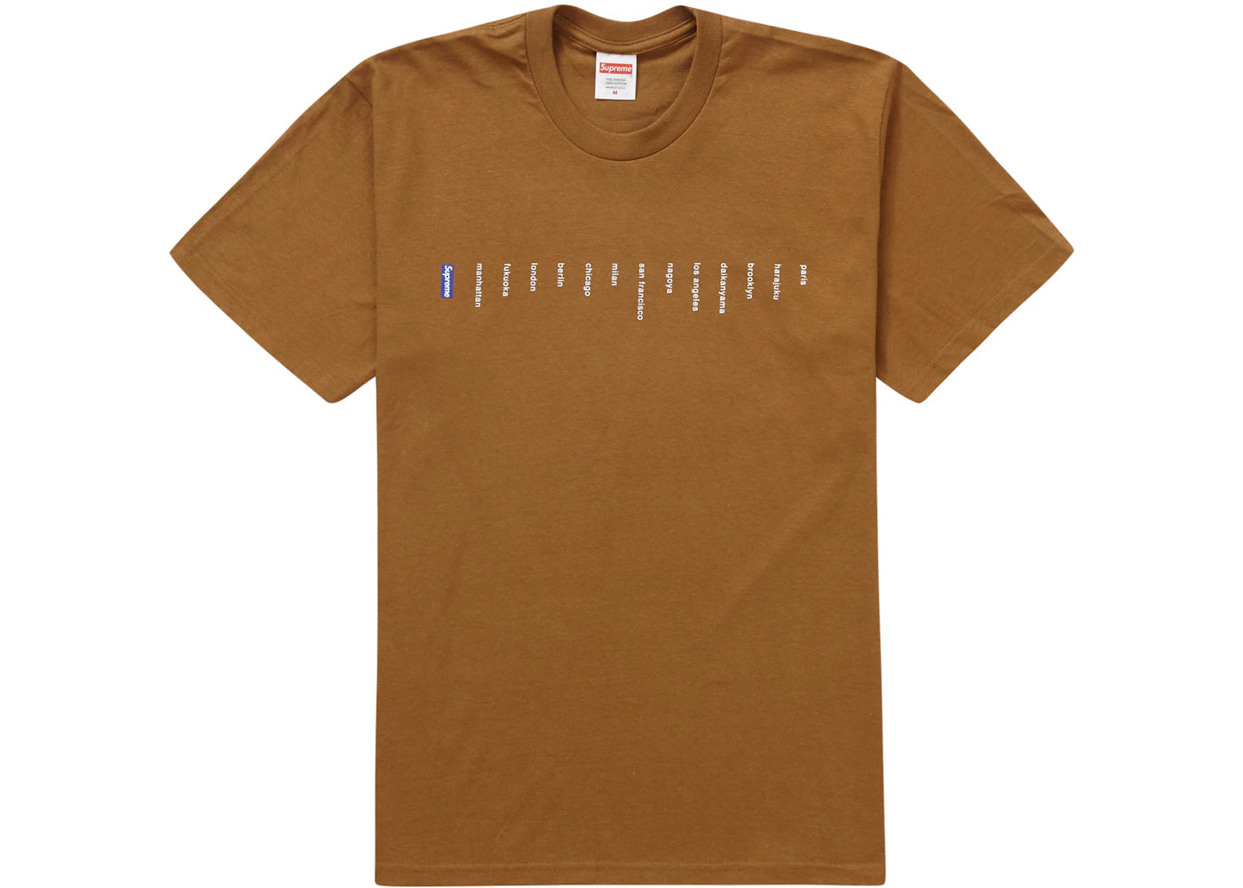 Supreme Location Tee Light Brown