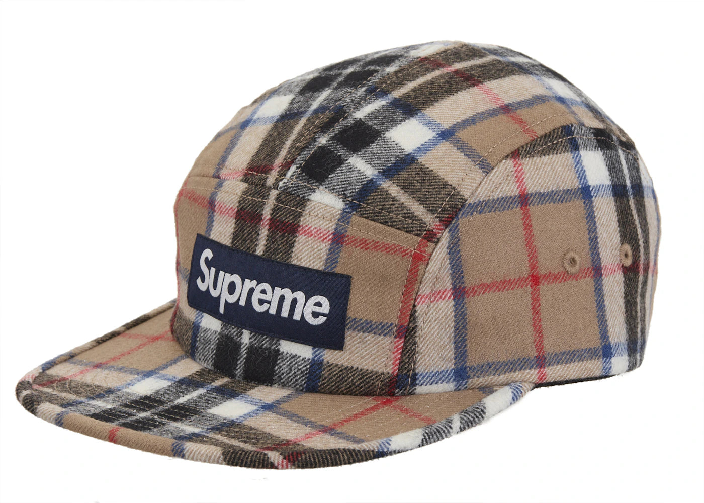 Supreme Lochcarron Camp Cap Tan Plaid