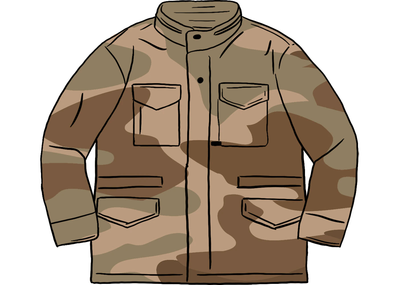 Supreme Logo Camo M-65 Jacket Tan