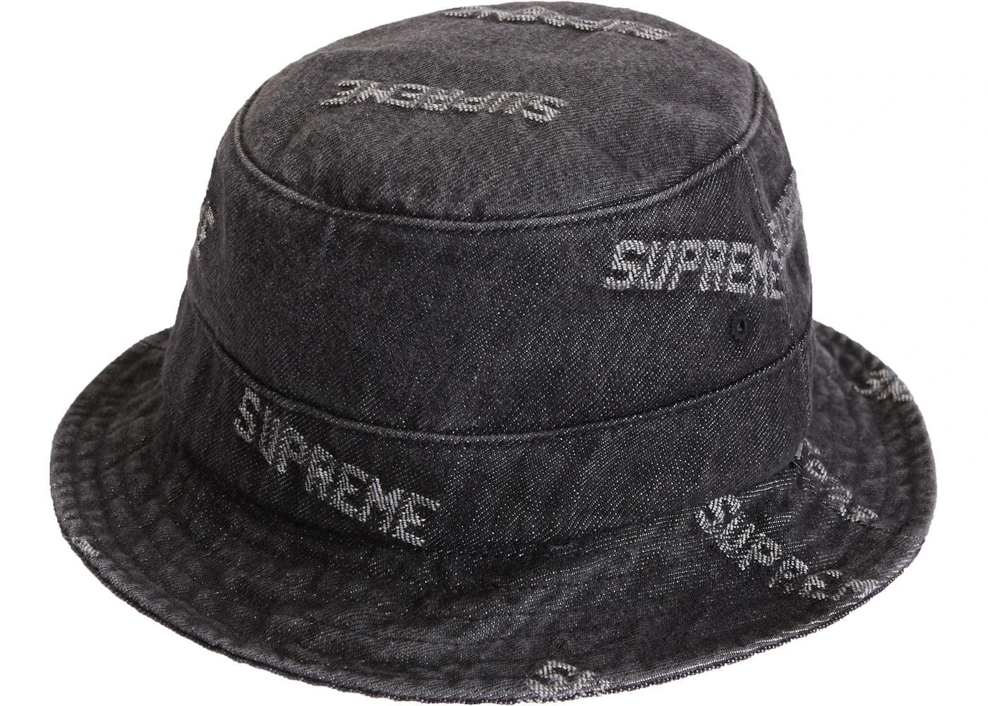 Supreme Logo Denim Crusher Black