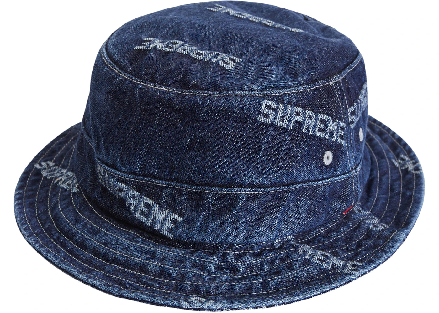 Supreme Logo Denim Crusher Blue