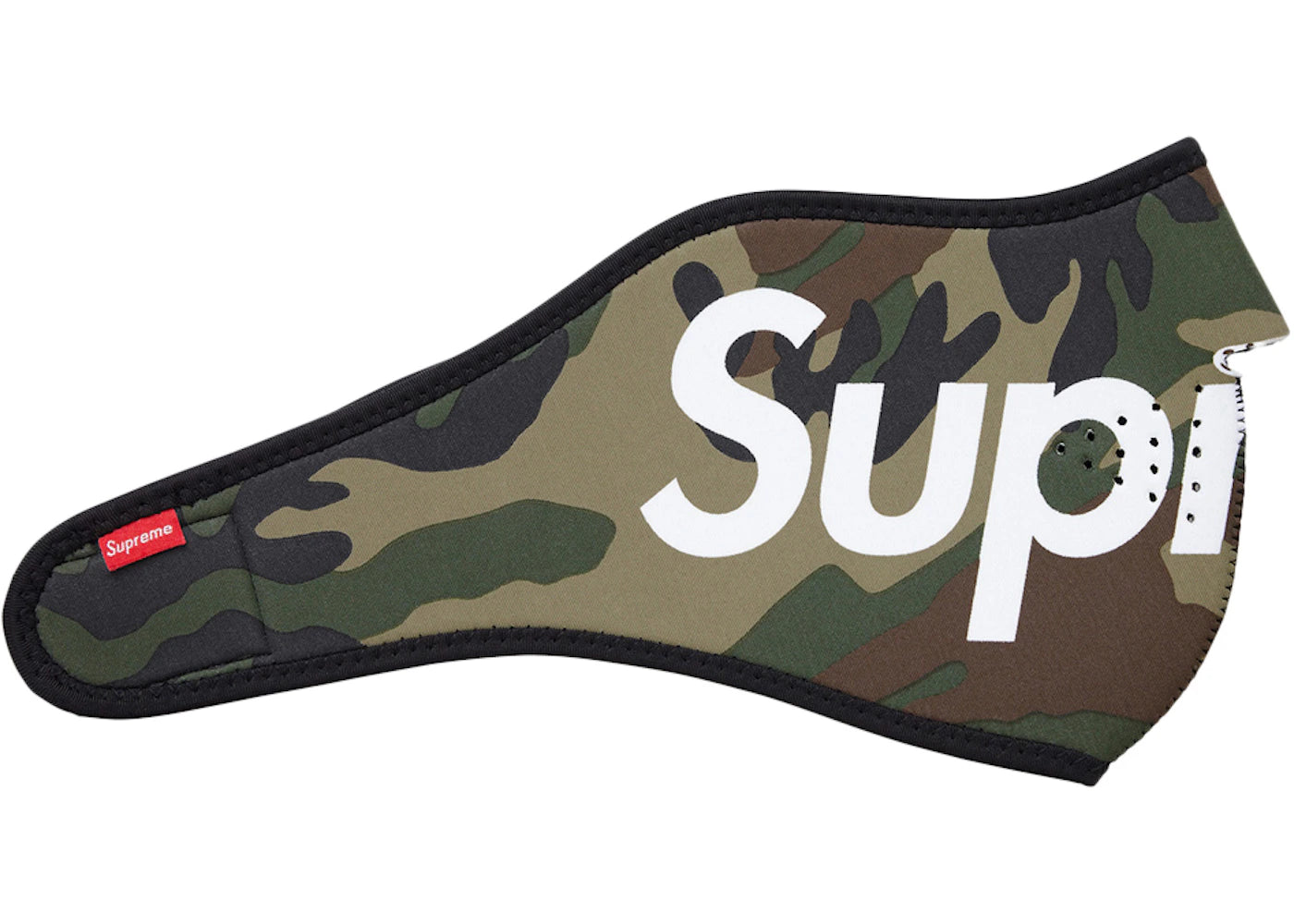 Supreme Logo Facemask Woodland Camo