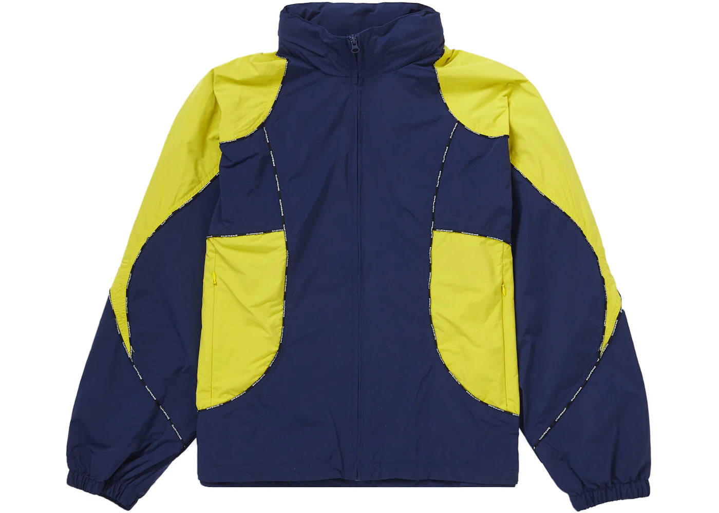 Supreme Logo Piping Hooded Track Jacket Navy