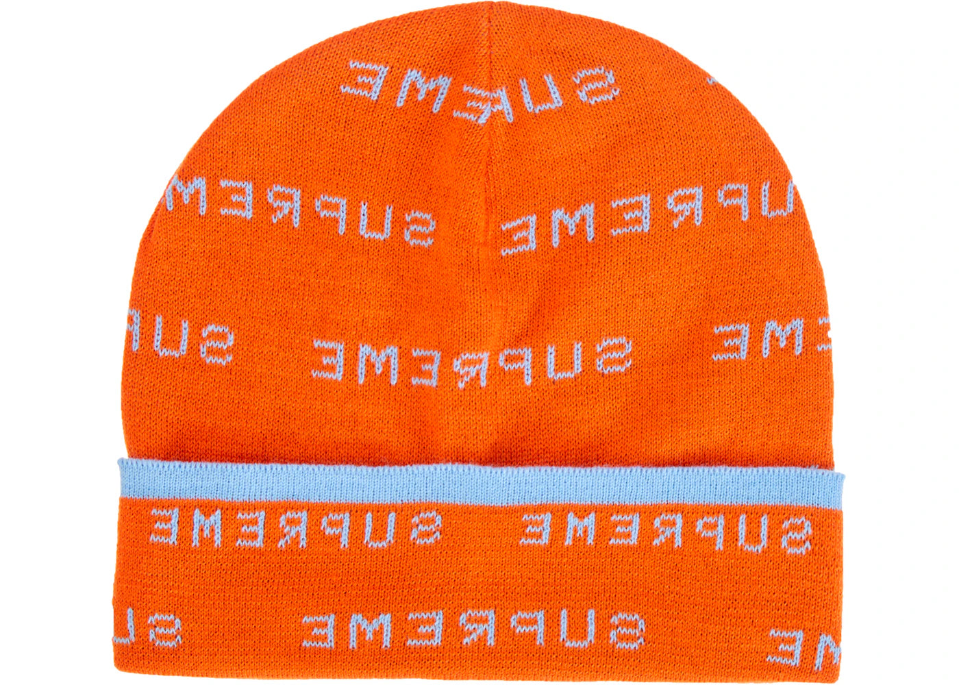 Supreme Logo Repeat Beanie Orange