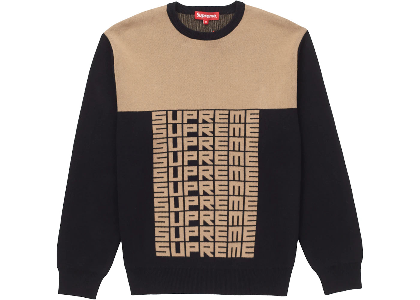 Supreme Logo Repeat Sweater Black