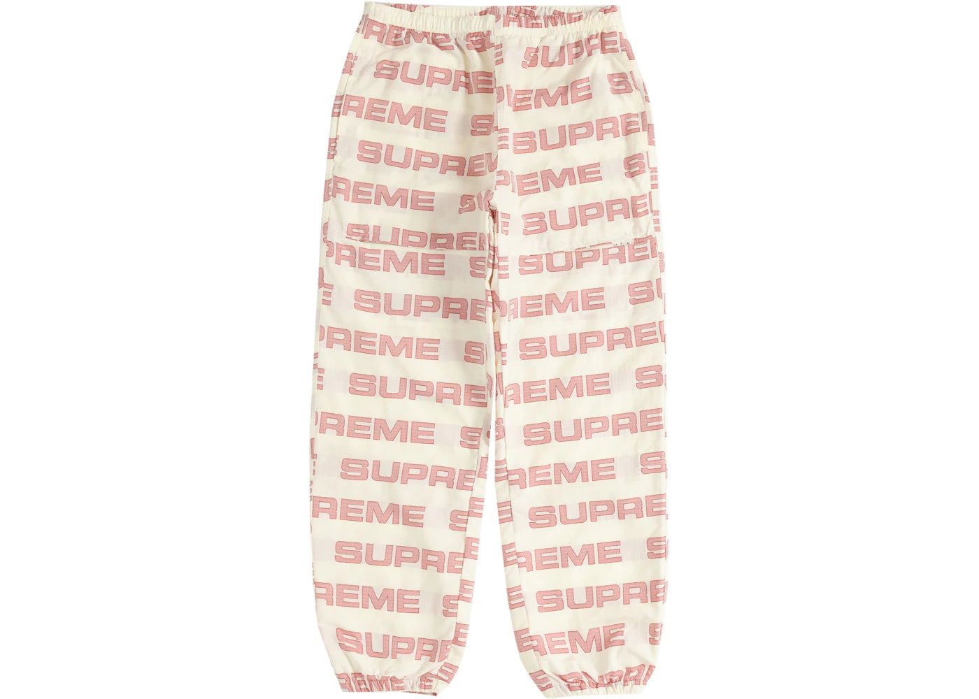 Supreme Logo Ripstop Track Pant Natural