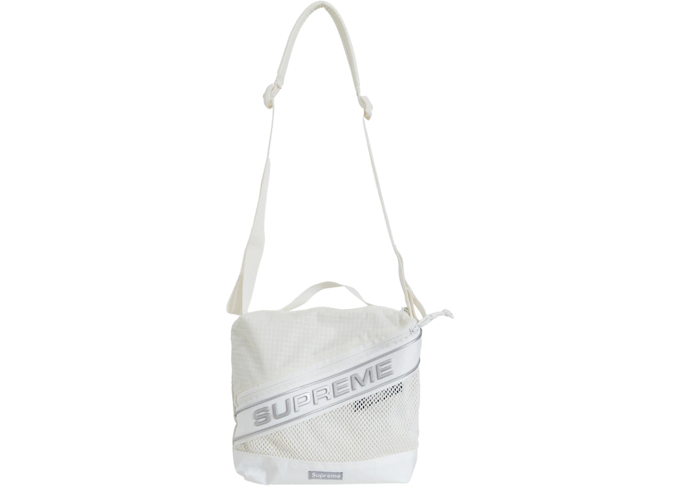 Supreme Logo Shoulder Bag White