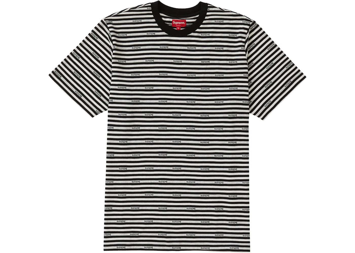 Supreme Logo Stripe S/S Top Black