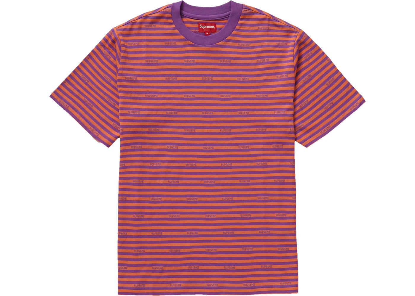 Supreme Logo Stripe S/S Top Purple