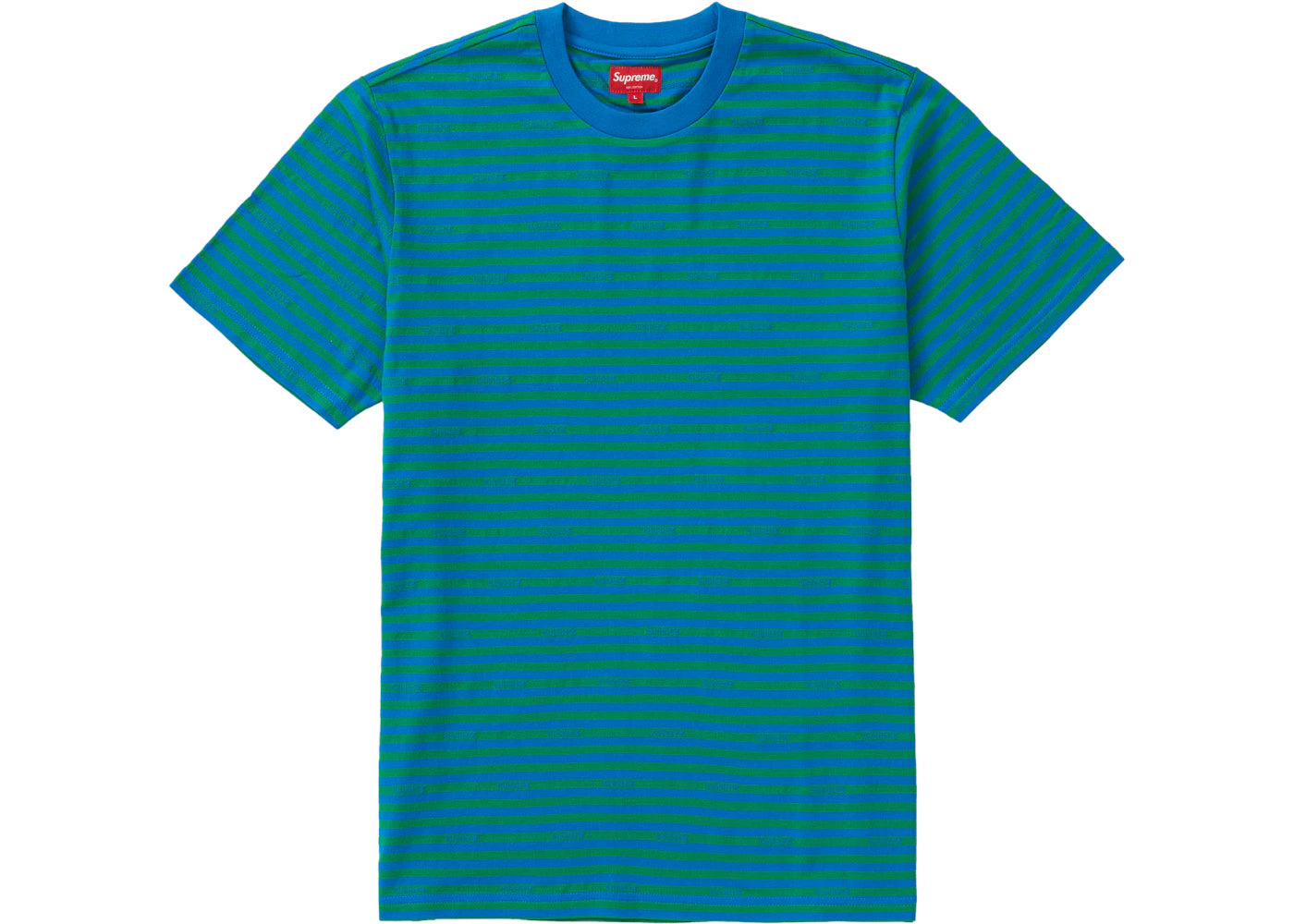 Supreme Logo Stripe S/S Top Royal