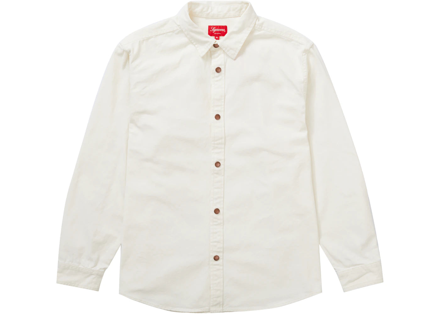 Supreme Logo Taping Work Shirt White