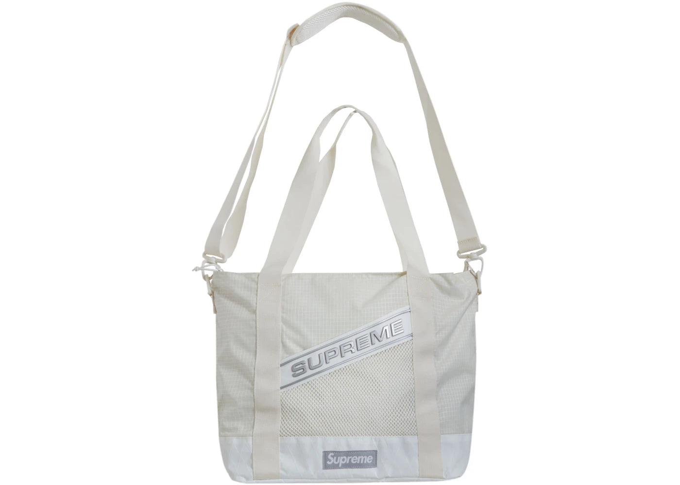 Supreme Logo Tote Bag White